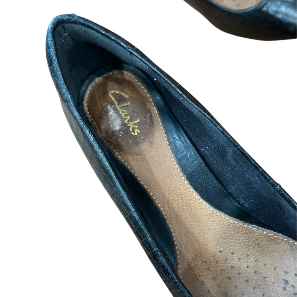 Women’s Clarks black python tempt Artisan heels-6.5 - Picture 4 of 8